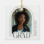 Modern Trendy Arch Photo Grad Keramisch Ornament (Achterkant)