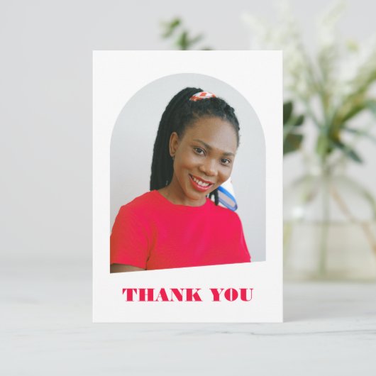 Modern Trendy Arch Pink Script Afstuderen (Staand voorkant)