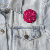 Modern trendy Astrology wielzodic Ronde Button 5,7 Cm (In situ)