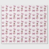 Modern trendy balletballerina roze patroon cadeaupapier (Vlak)