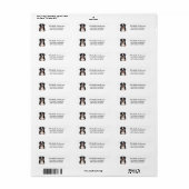 Modern trendy Bernese Berghond retouradres Etiket (Full Sheet)