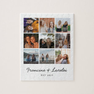 Modern Trendy Best Friends Besties Photo Collage Legpuzzel