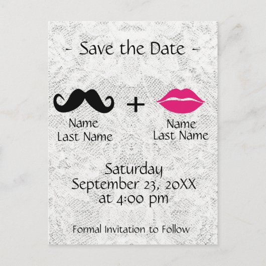 Modern Trendy Bewaar de Datum Aankondigingskaart (Voorkant)