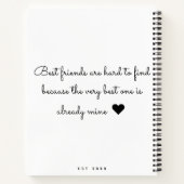 Modern Trendy BFF Best Friend Chic Photo Collage Notitieboek (Achterkant)