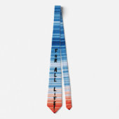 Modern Trendy Birthday Holiday Gift Climate Stripe Stropdas (Voorkant)