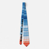 Modern Trendy Birthday Holiday Gift Climate Stripe Stropdas (Achterkant)