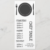Modern trendy Black and White restaurant menu (Voorkant)