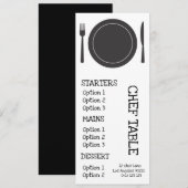 Modern trendy Black and White restaurant menu (Voorkant / Achterkant)