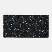Modern Trendy Black Blue Terrazzo Pattern Bureaumat (Voorkant)