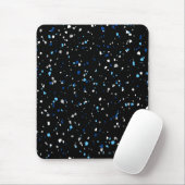 Modern Trendy Black Blue Terrazzo Pattern Muismat (Met muis)