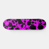 Modern Trendy Black en Pink Persoonlijk Skateboard (Horizontaal)