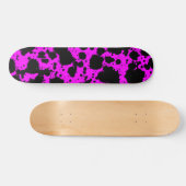 Modern Trendy Black en Pink Persoonlijk Skateboard (Horizontaal)