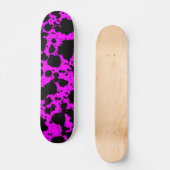 Modern Trendy Black en Pink Persoonlijk Skateboard (Voorkant)