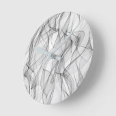 Modern Trendy Black en White Abstract Pattern Ronde Klok (Hoek)