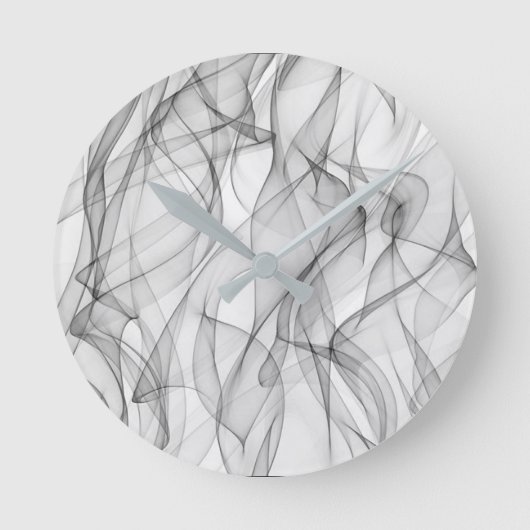 Modern Trendy Black en White Abstract Pattern Ronde Klok (Voorkant)