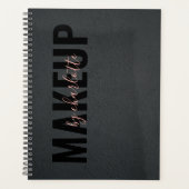 Modern Trendy Black Pink Appointment Book Planner (Voorkant)