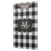 Modern Trendy Black White Buffalo Plays Monogram Klembord (Links)