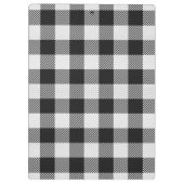 Modern Trendy Black White Buffalo Plays Monogram Klembord (Achterkant)