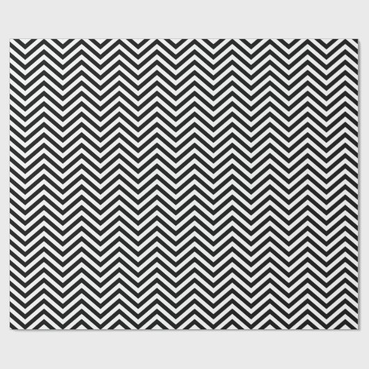 Modern Trendy Black White Chevron Zigzag Pattern Cadeaupapier (Vlak)