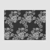 Modern Trendy Black & White Lace Pattern Tissuepapier (Voorkant)