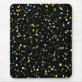 Modern Trendy Black Yellow Terrazzo Pattern Muismat (Voorkant)
