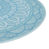 Modern trendy blauw en turquoise boho design snijplank (Hoek)