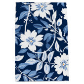 Modern trendy Blauw Wit chinoiserie bloemenfeest Medium Cadeauzakje (Voorkant)