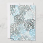 Modern trendy bloemen verjaardagsfeestje kaart (Achterkant)