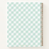 Modern Trendy Blue Gingham Passen getrouwd Recepte Notitieboek (Achterkant)