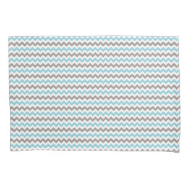 Modern Trendy Blue Gray Chevron Pattern Kussensloop