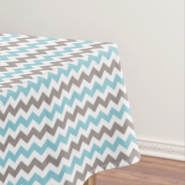 Modern Trendy Blue Gray Chevron Pattern Tafelkleed