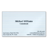 Modern Trendy Blue Lines Elegant Professional Magnetisch Visitekaartje (Voorkant)