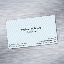 Modern Trendy Blue Lines Elegant Professional Magnetisch Visitekaartje