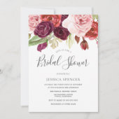 Modern Trendy Blush Floral Vrijgezellenfeest Invit Kaart (Voorkant)