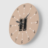 Modern Trendy Bohemian White Arrows Grote Klok (Hoek)