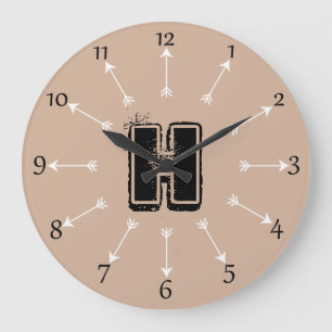 Modern Trendy Bohemian White Arrows Grote Klok