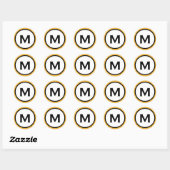 Modern Trendy Bold Mustard Yellow Ronde Sticker (Vel)