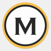 Modern Trendy Bold Mustard Yellow Ronde Sticker (Voorkant)