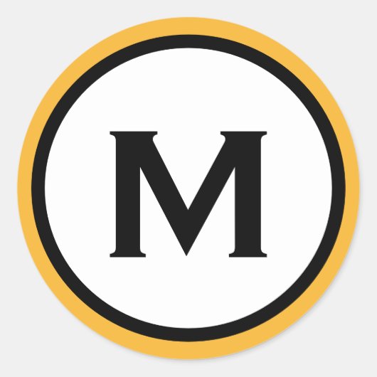 Modern Trendy Bold Mustard Yellow Ronde Sticker (Voorkant)