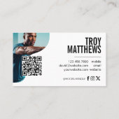 Modern Trendy Bold Personal Trainer Fitness Coach Visitekaartje (Achterkant)
