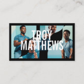 Modern Trendy Bold Personal Trainer Fitness Coach Visitekaartje (Voorkant)