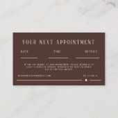 Modern Trendy Brown Personal Trainer Fitness Afsprakenkaartje (Achterkant)