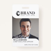 Modern & Trendy Business Professional Foto-ID Badge (Voorkant)