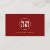 Modern Trendy Calligraphy Ruby Red Bokeh Lights Klantenkaartje (Achterkant)