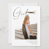 Modern Trendy Casual 4 Foto Afstuderen Aankondiging (Voorkant)