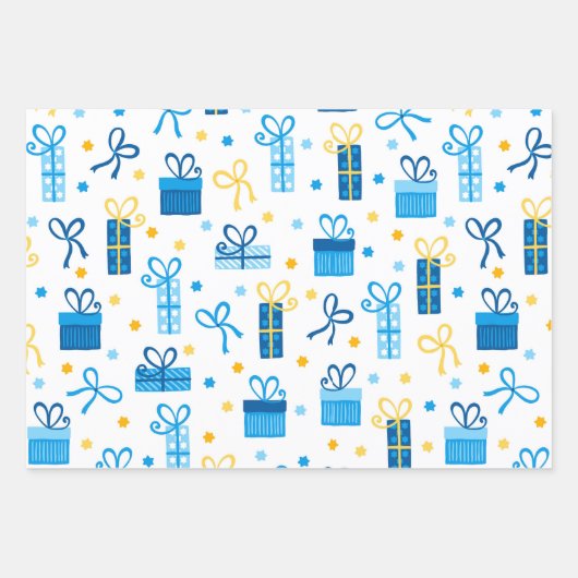 Modern trendy Chanoeka Inpakpapier Vel (Voorkant)