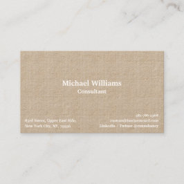 Modern Trendy Check Lines Pattern Chic Khaki Kraft Visitekaartje