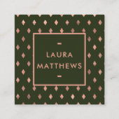 Modern Trendy Chic Geometric Professional Vierkante Visitekaartje (Voorkant)