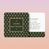 Modern Trendy Chic Geometric Professional Vierkante Visitekaartje