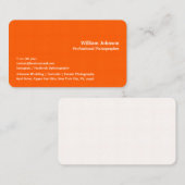 Modern Trendy Chic Oranje Squares Gepersonaliseerd Visitekaartje (Voorkant / Achterkant)